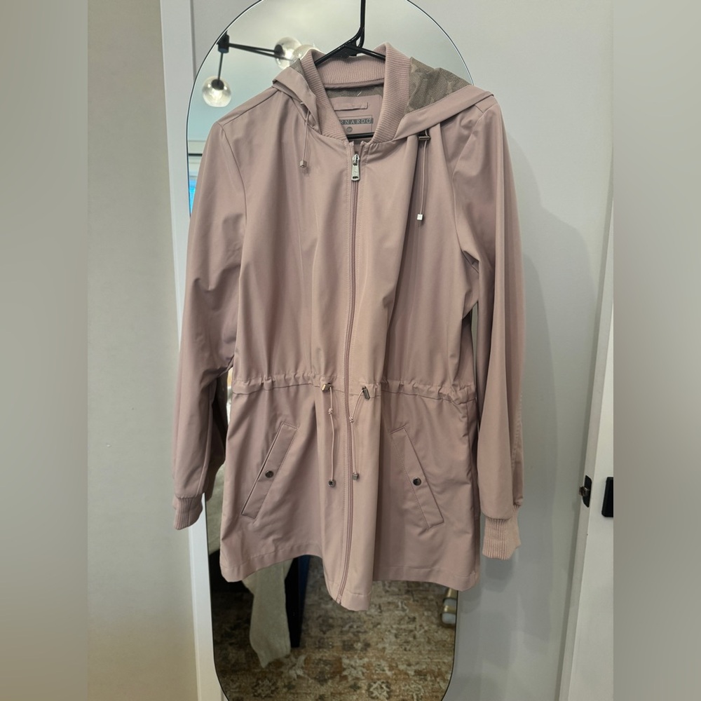 Bernardo Hooded Anorak Jacket in Dusty Mauve